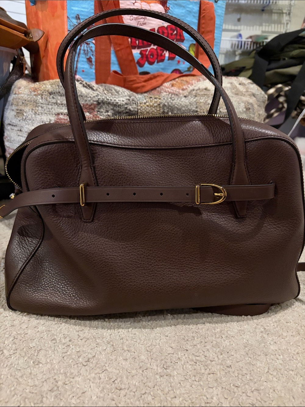 #Madewell belted satchel in Rich brownNWT + dust bag